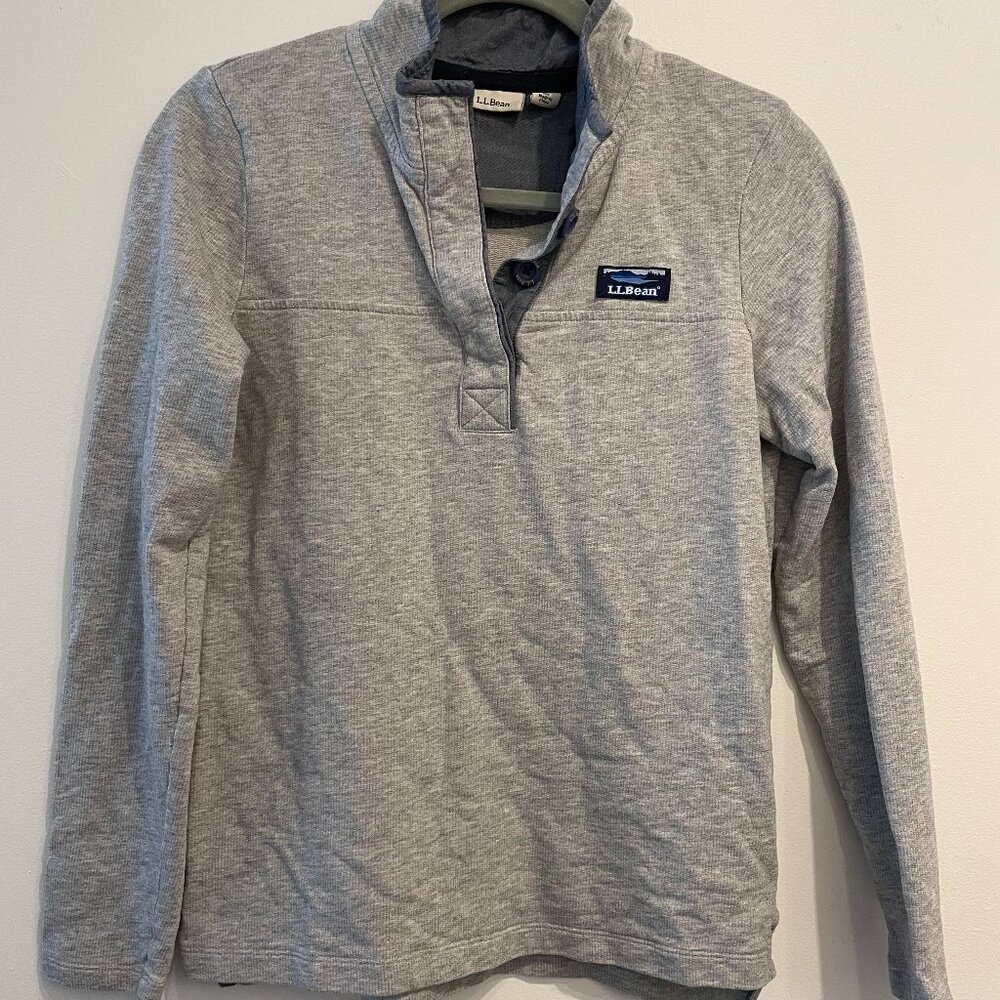 XS LLBean grey henley
